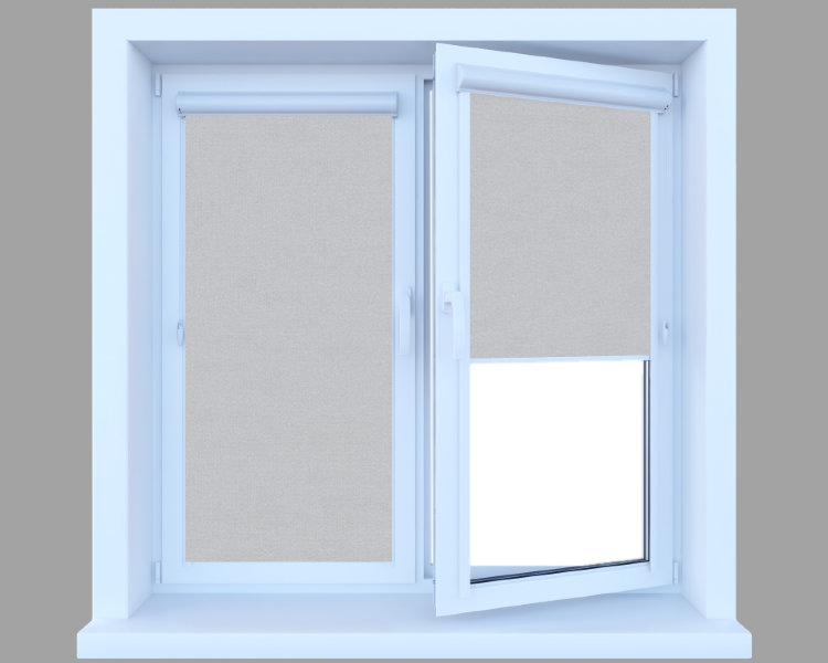 рулонная ЮНИ 2 на створкуАПОЛЛО BLACK-OUT 1852 св. серый 310см