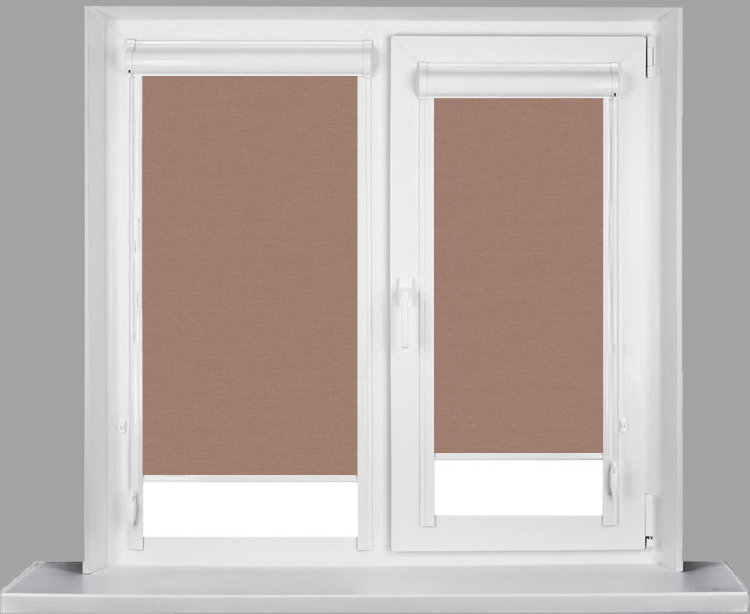 Рулонная ЮНИ 1 на створку, ГАРМОНИЯ 2870 т.коричневый 180см
